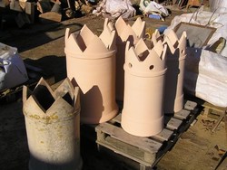 Castellated chimney pots